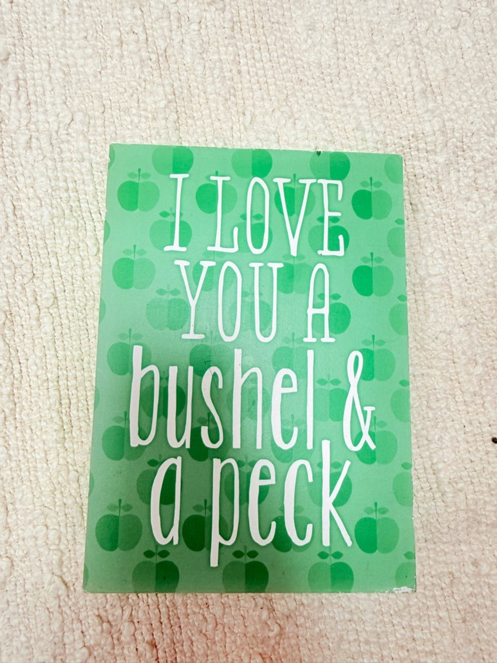 Wood Art Box “I Love You A Bushel And A Peck” Home Desk Mantel Decor